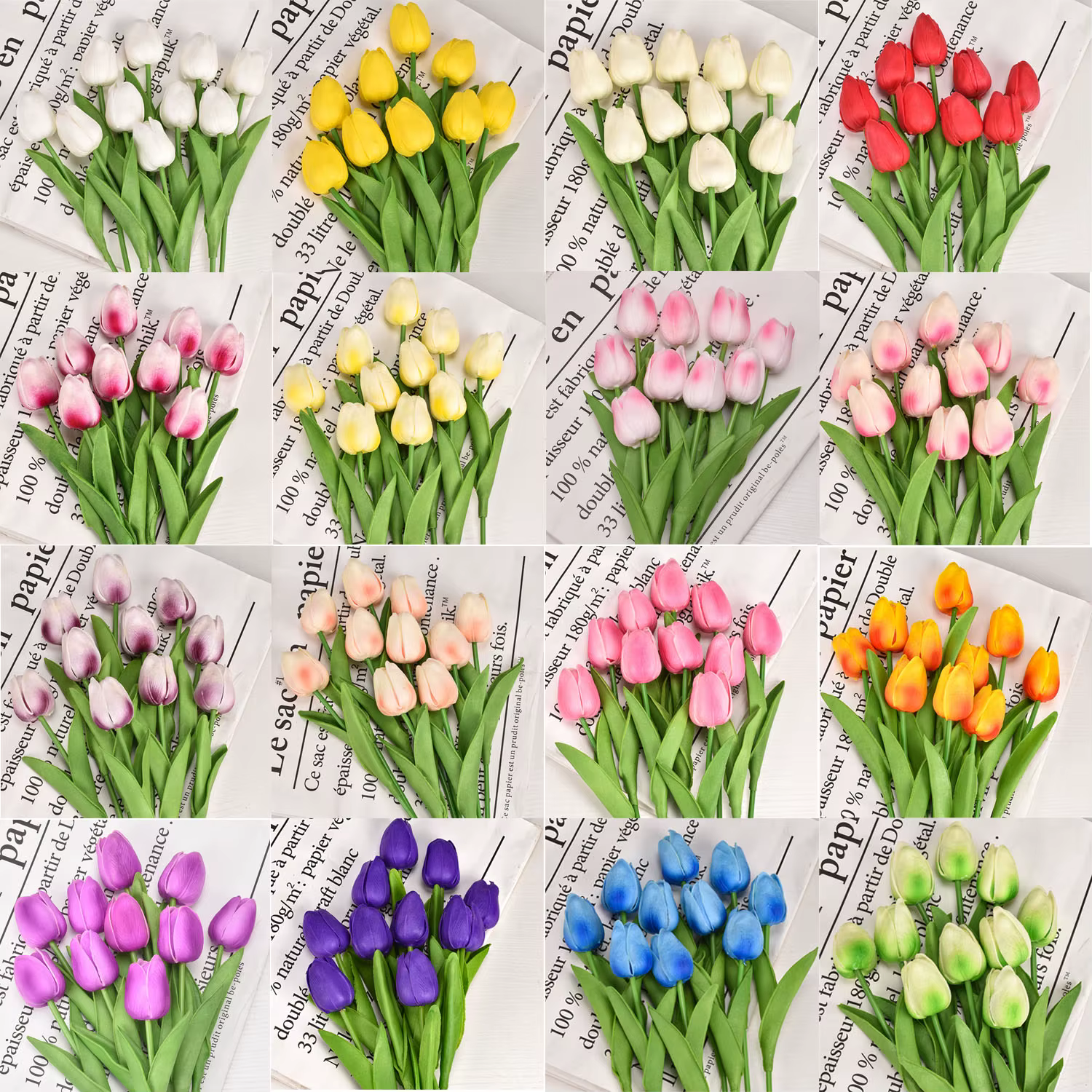 3/5/10/15/20 pièces tulipes fleurs artificielles vraie touche fleur Bouquet