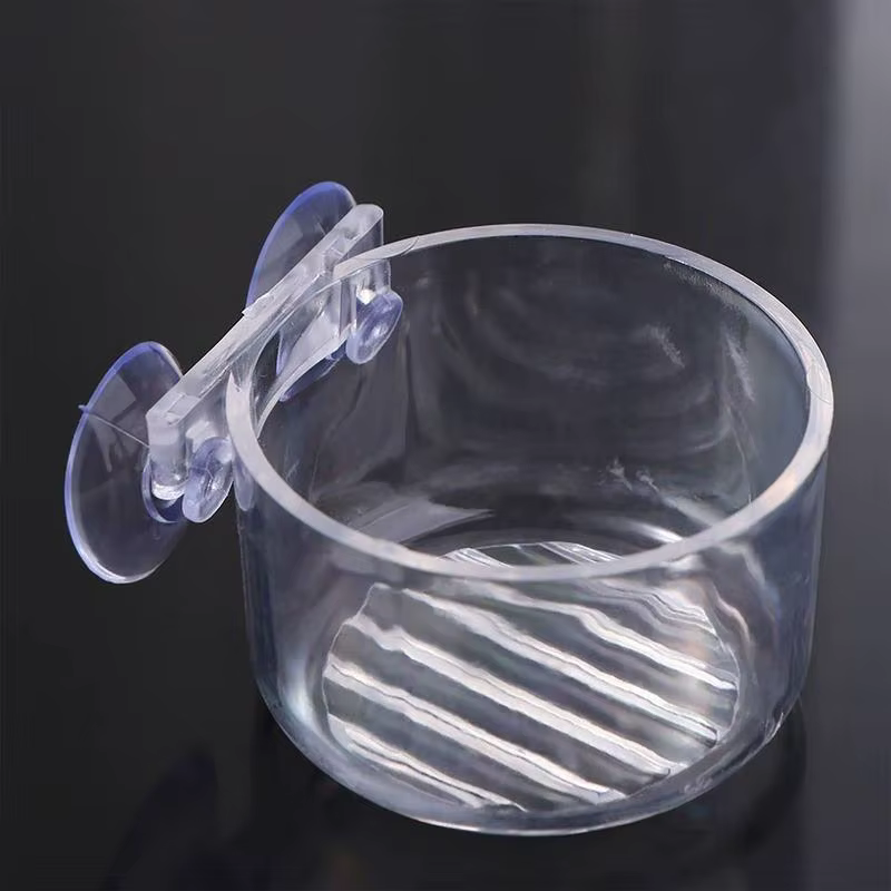 Pot d'Aquarium en Acrylique avec Ventouse pour Plantes d'Eau