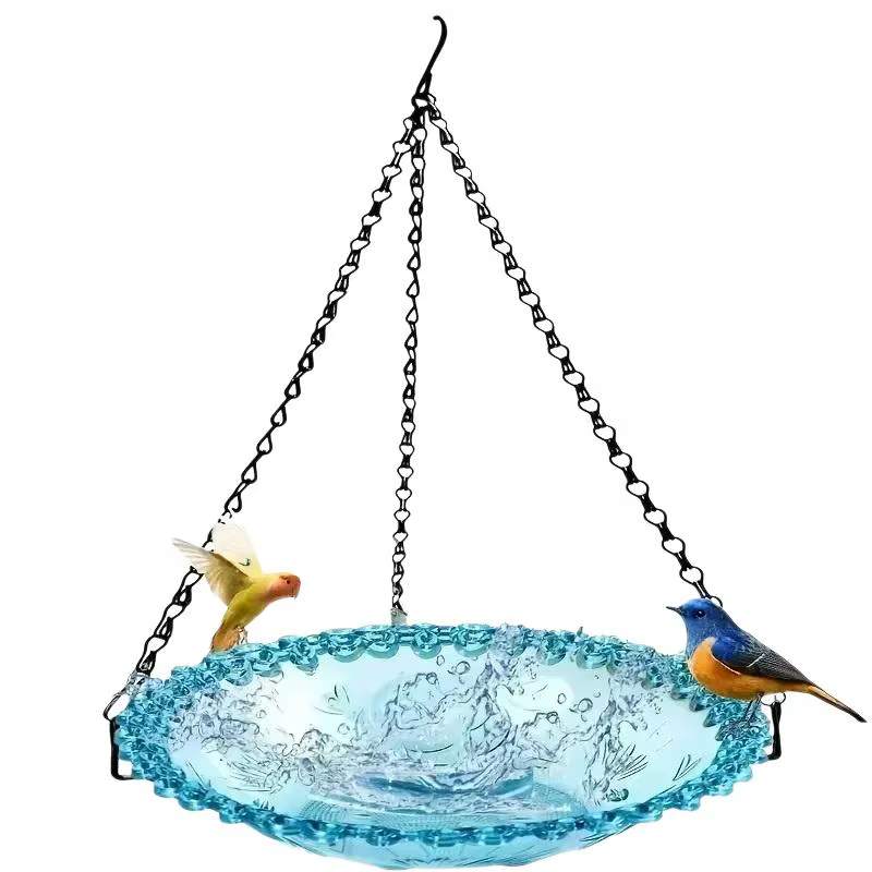 ●   Nouvelle mangeoire à oiseaux suspendue en forme de fleur, bain pour oiseaux, pour jardin, cour, ferme, fournitures pour mangeoires à colibris, bain pour oiseaux