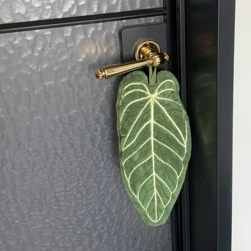 Serviettes lavables transparentes imprimées de plantes