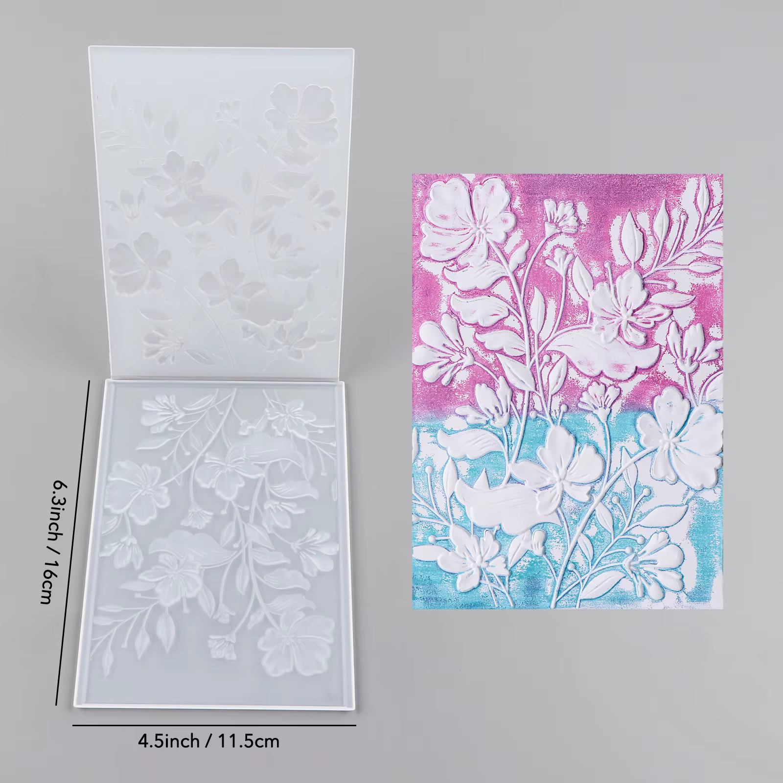 Décor de printemps, fleurs 3D gaufrage dossier Texture motif fond album à faire soi-même décoratif carton artisanat projet fabrication