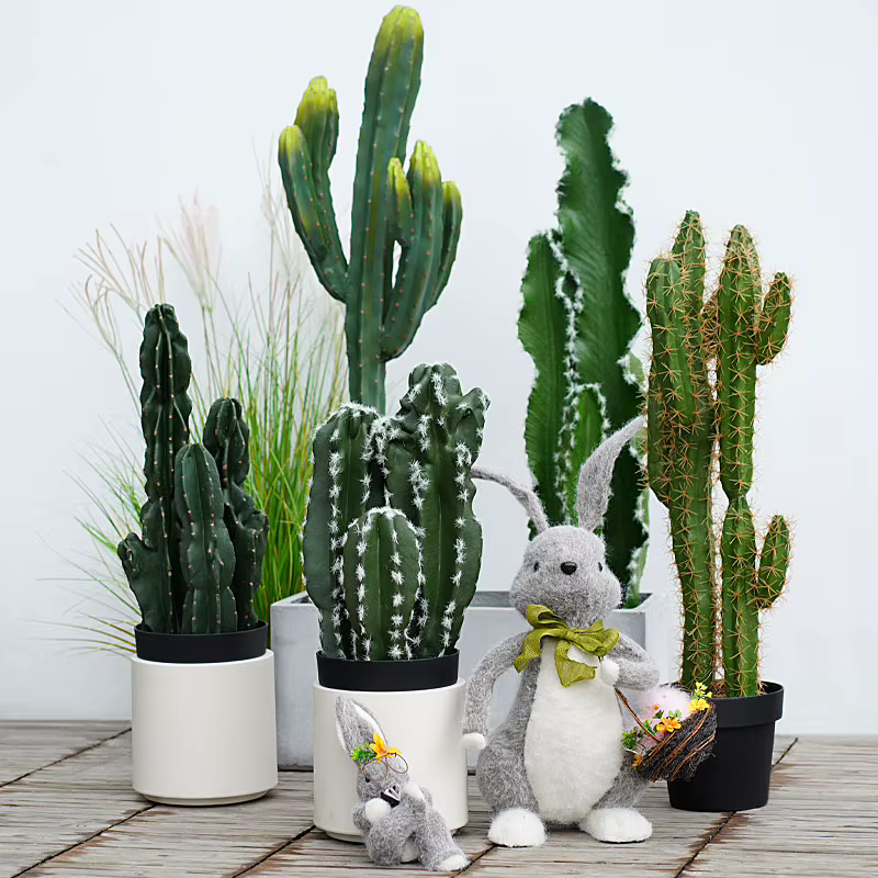 Plante succulente verte tropicale artificielle