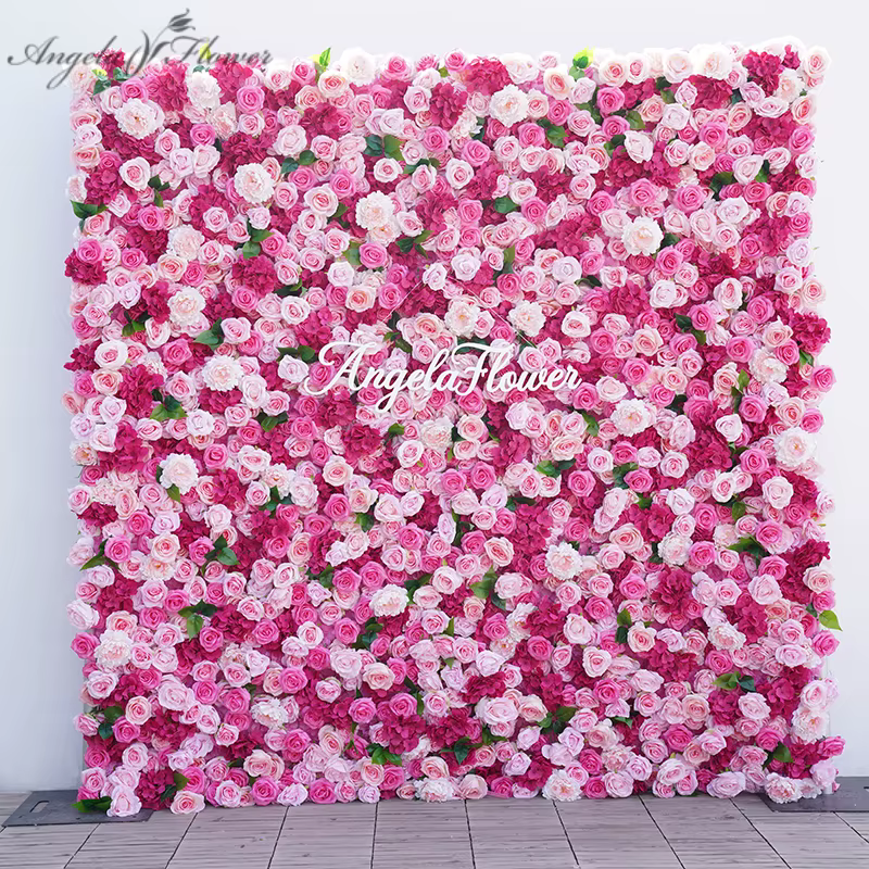 Rideau enroulable 5D hortensia Rose