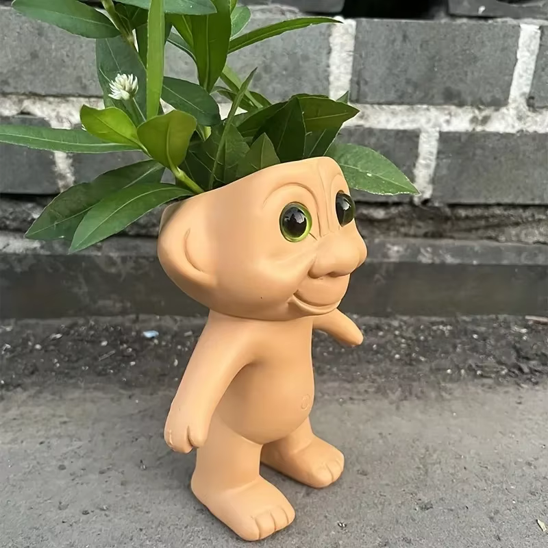 Pot de plante succulente ET Alien en résine