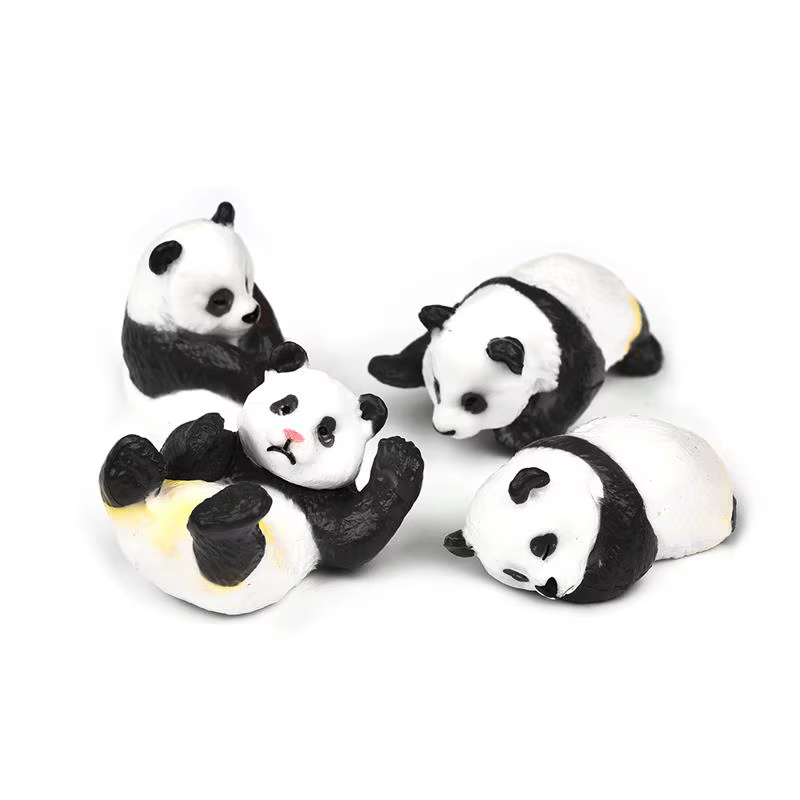 4 pièces/ensemble mignon Panda mousse Micro paysage Terrarium Figurine décoration résine drôle