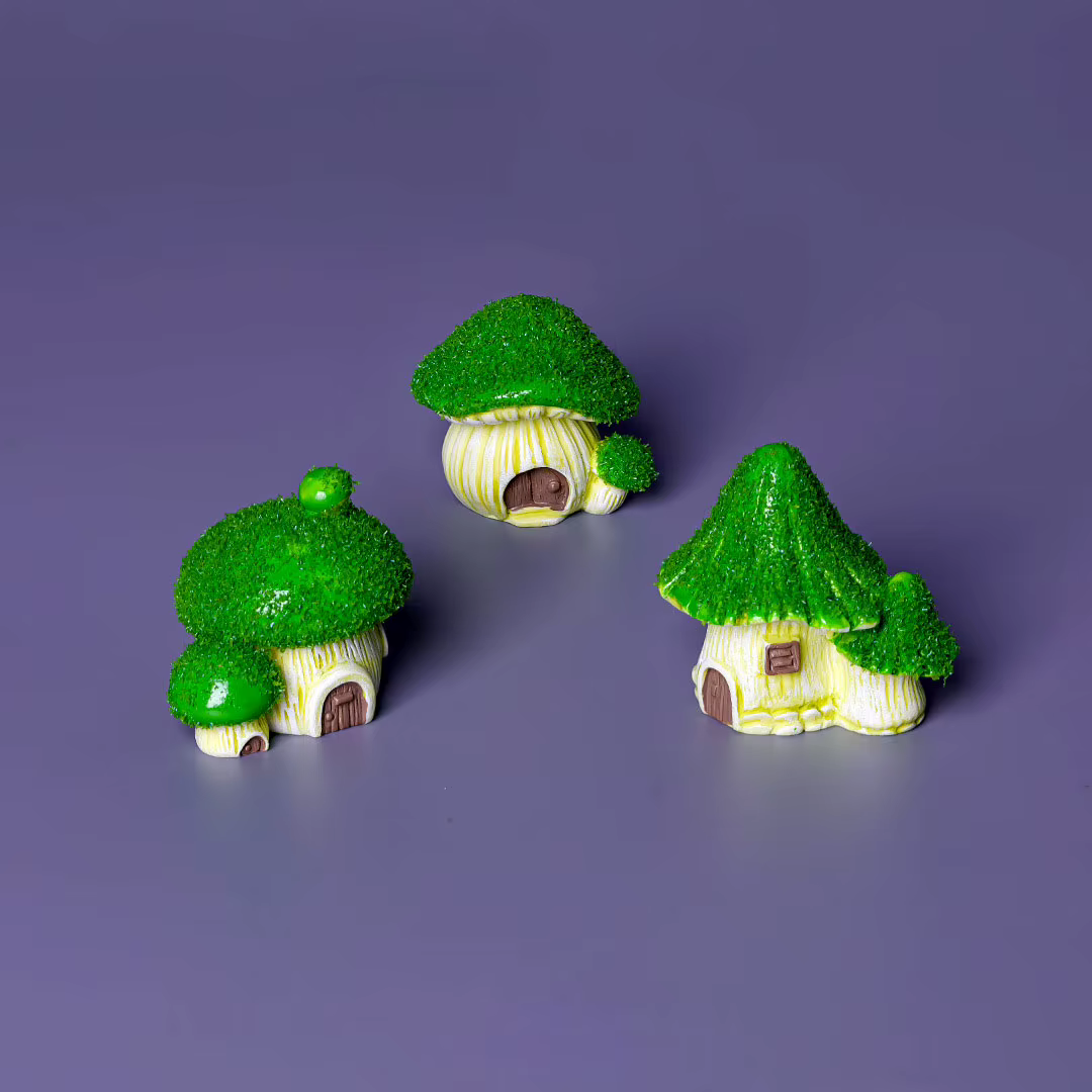 Figurines en résine de micro-paysage, 4 pièces, mousse et champignons, pour bricolage, décoration de jardin, petit objet décoratif de bureau, accessoire de bijouterie 3D