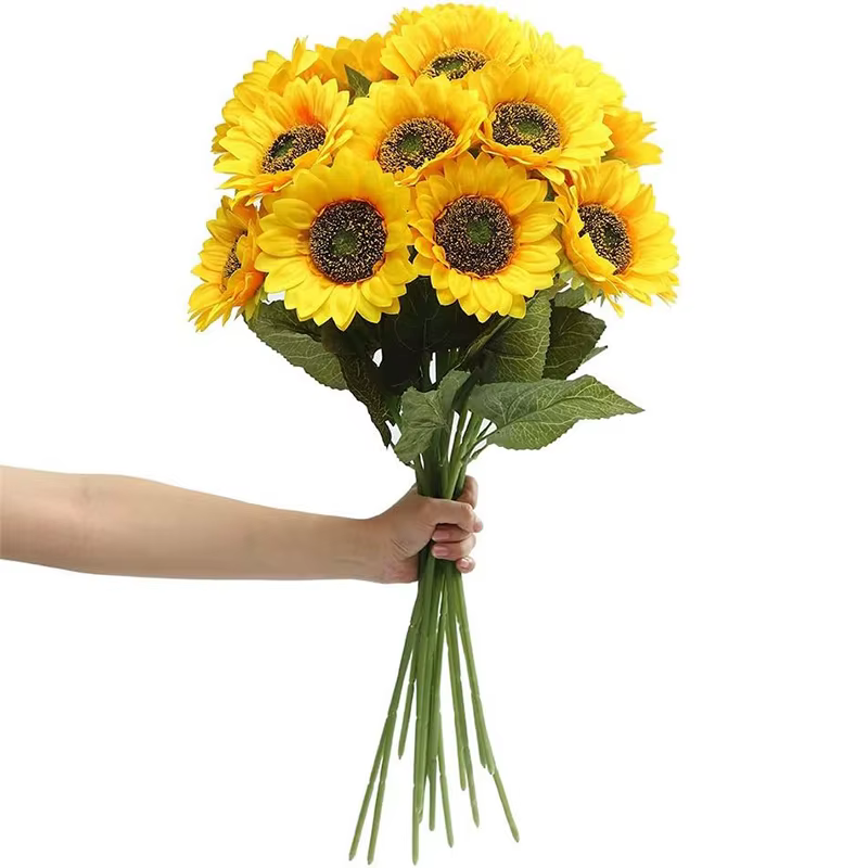 Bouquet de fleurs de tournesol artificielles en vrac