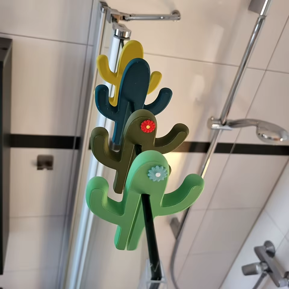 Support de rangement de salle de bain en forme de cactus