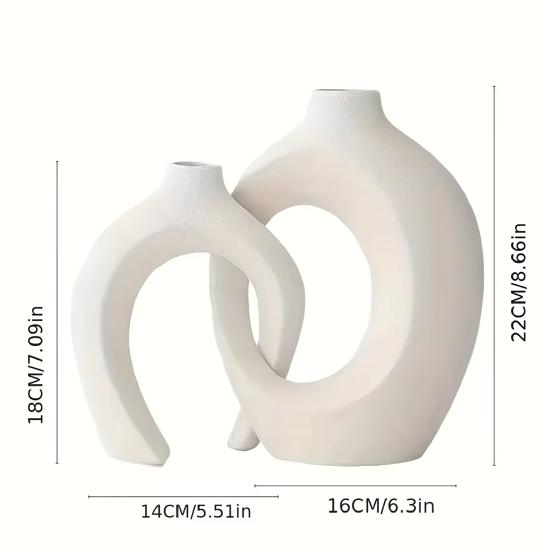 Vase à fleurs blanc nordique