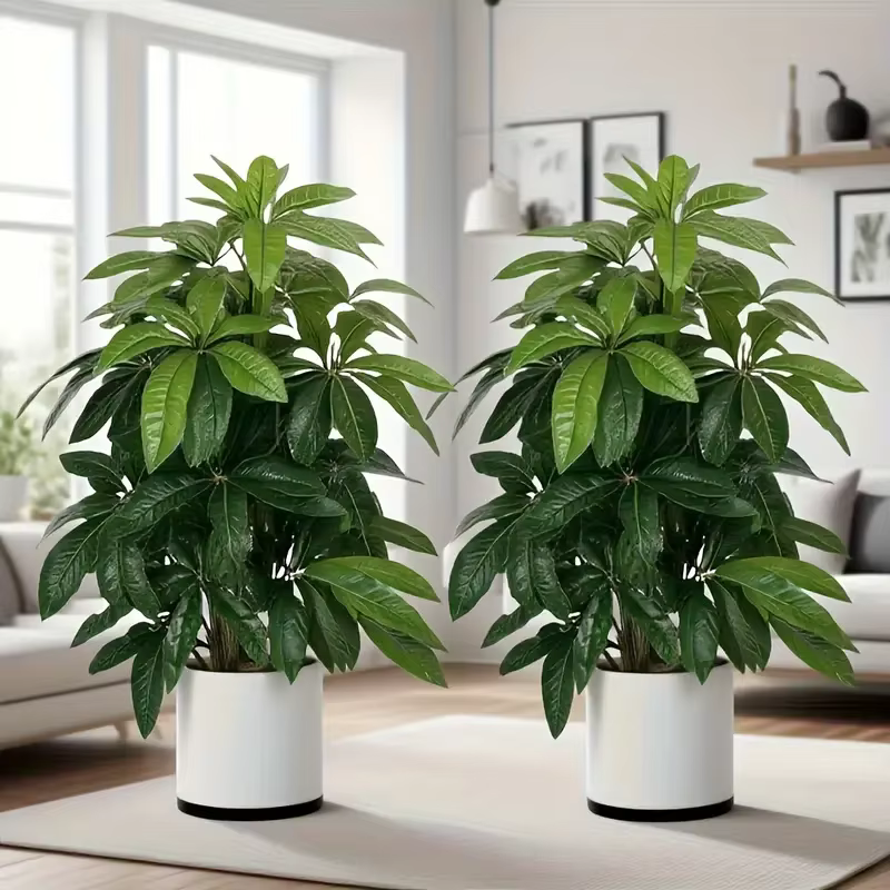 1 pièces grandes plantes vertes réalistes arbre d'argent artificiel paume pour jardin extérieur mariages fêtes balcon porche cour noël