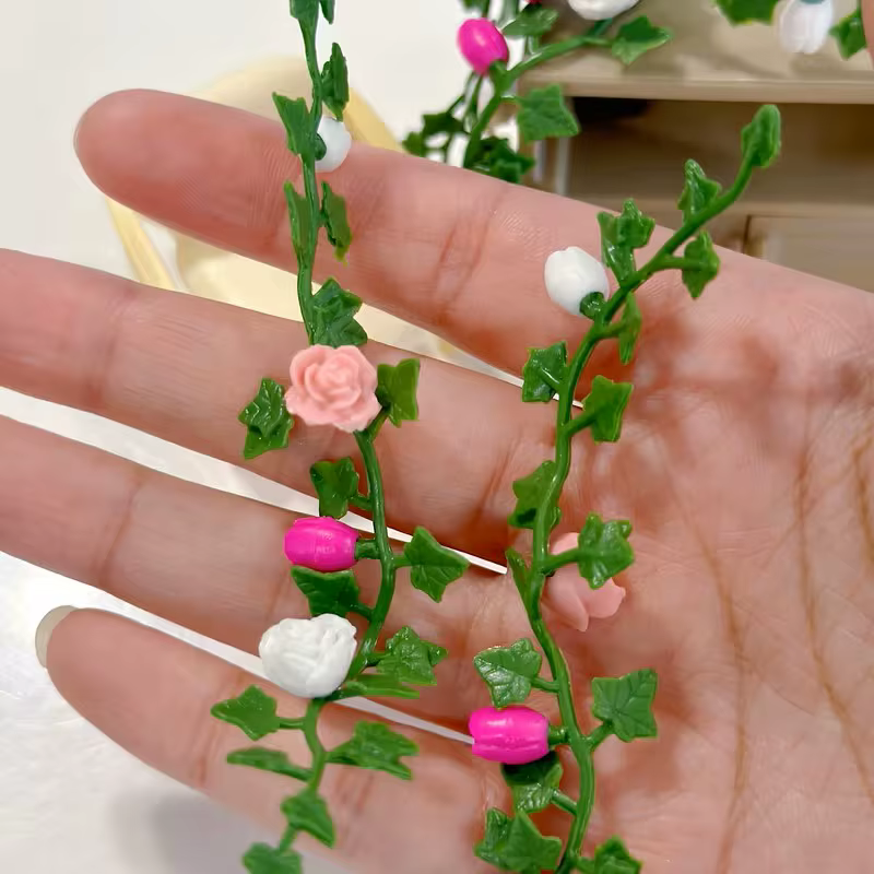 Mini-vigne de fleurs artificielles 1:12 pour maison de poupée