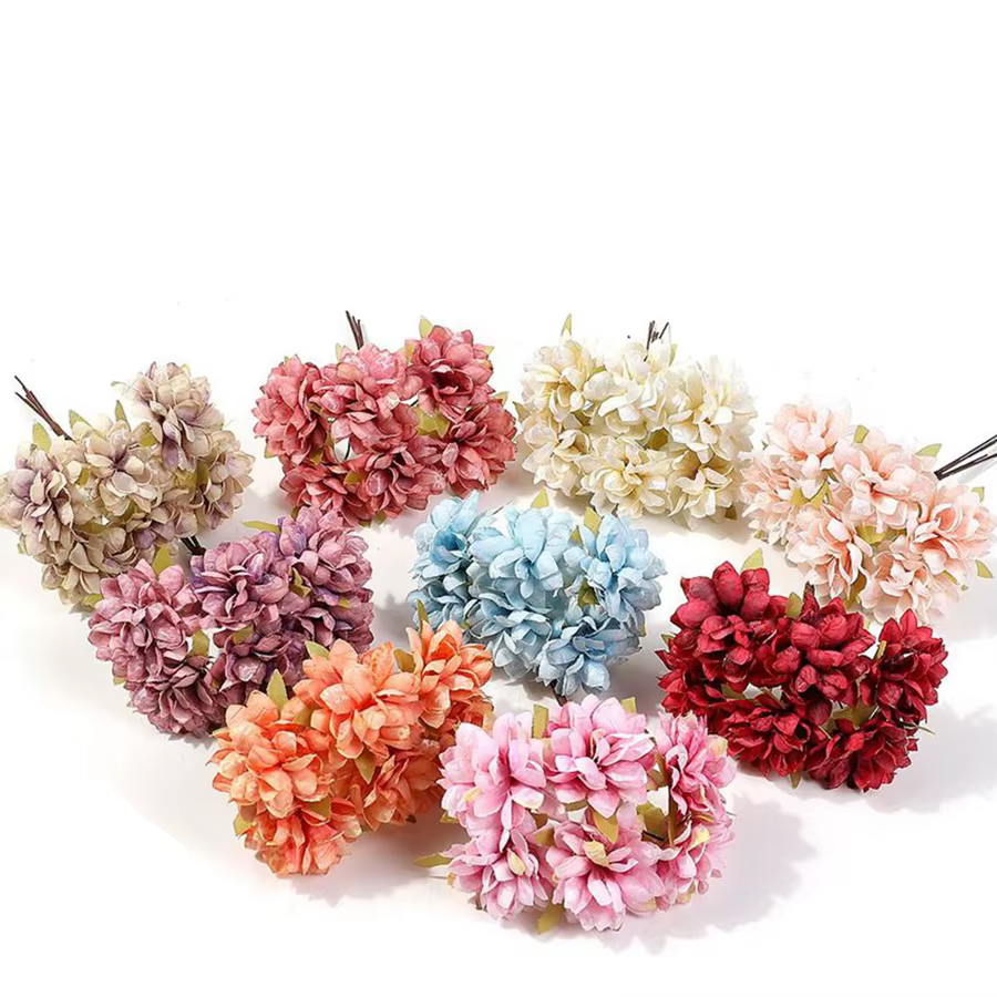 Fleurs artificielles œillets en soie