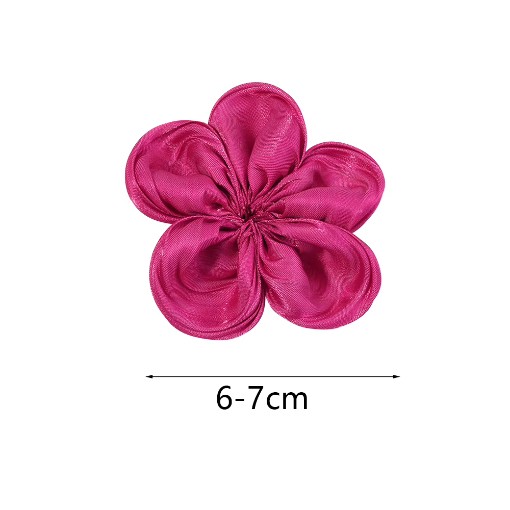 Fleurs artificielles en Satin de tissu coloré 6-7cm