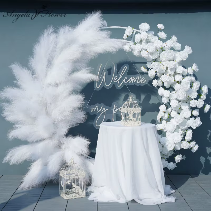 Rose d'herbe de Pampas blanche pour mariage