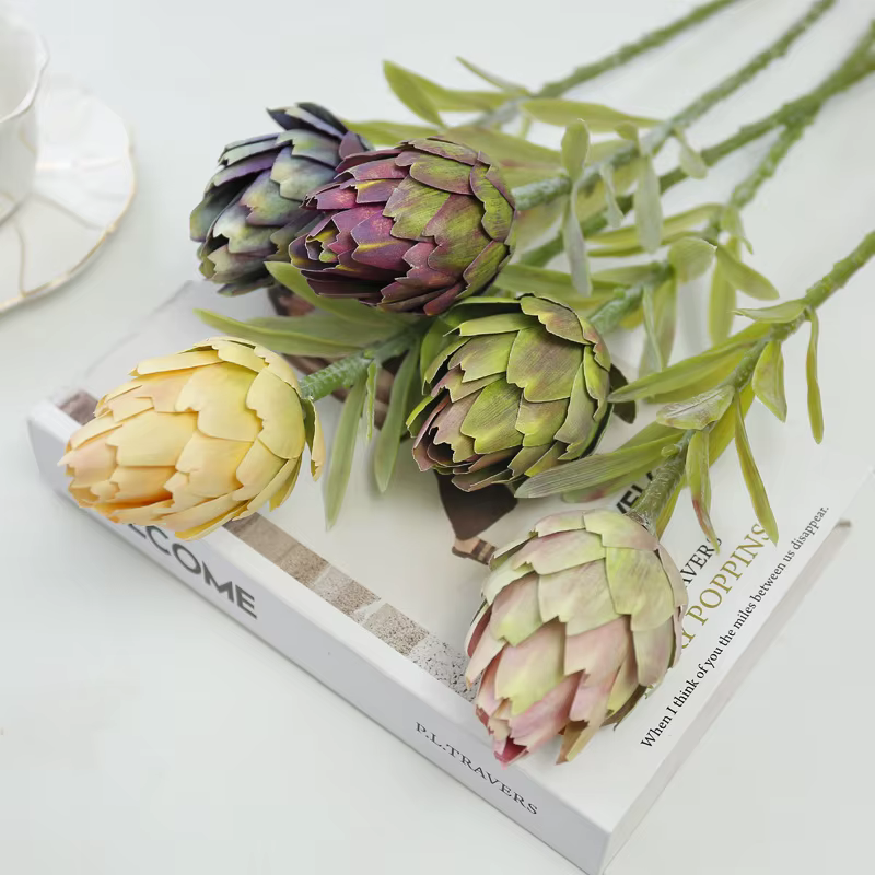 Artichauts Artificiels Fruits et Plantes Vertes