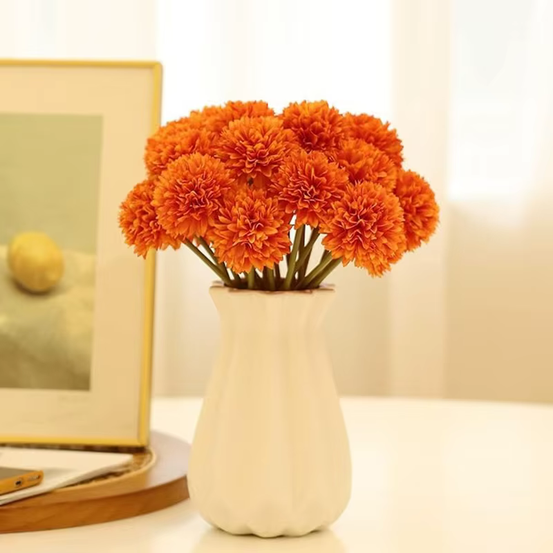 Bouquet de fleurs artificielles chrysanthème en soie