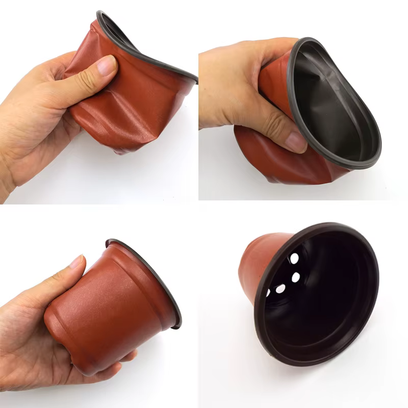 Pot de fleur en plastique