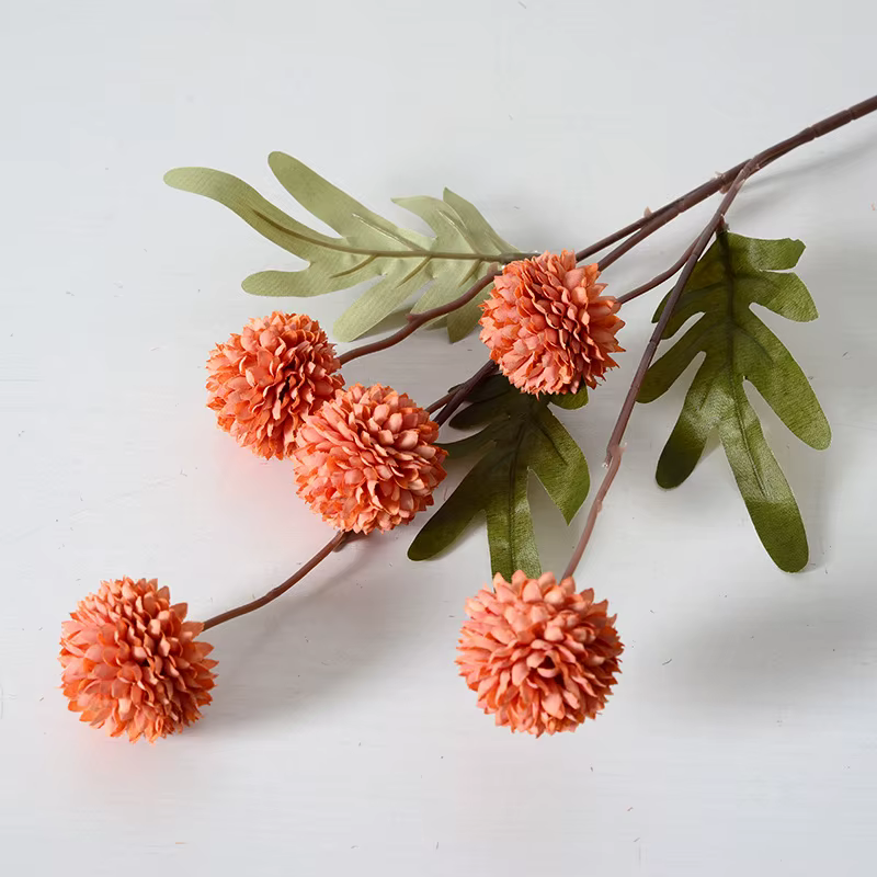 5 têtes de fleurs artificielles pissenlit