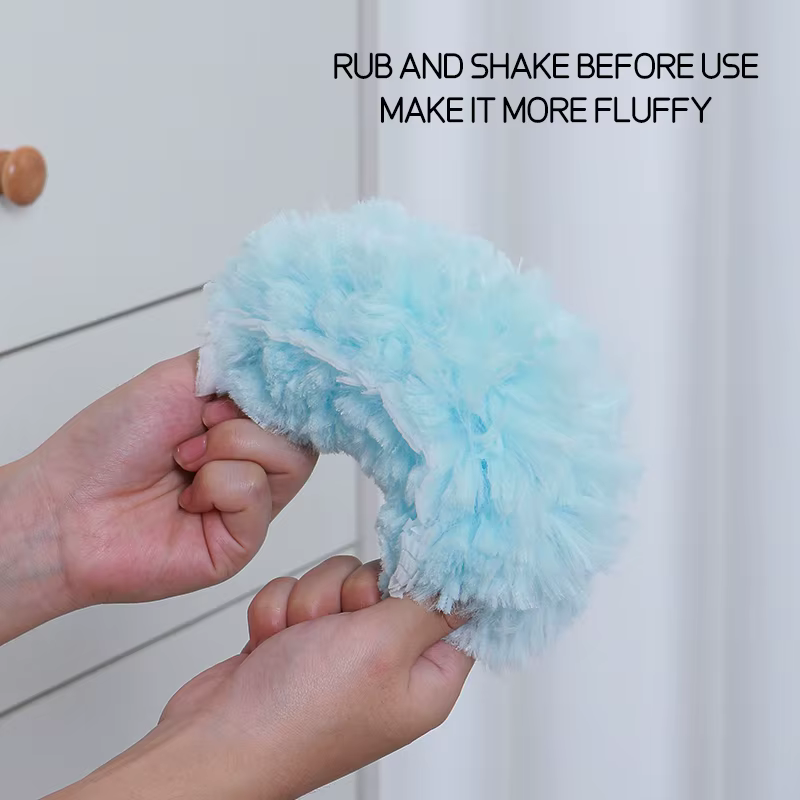 Double face 360 ° Le plumeau électrostatique est utilisé pour le nettoyage à grande échelle de poussière, de toiles d'araignées et de collecte de poussière jetable