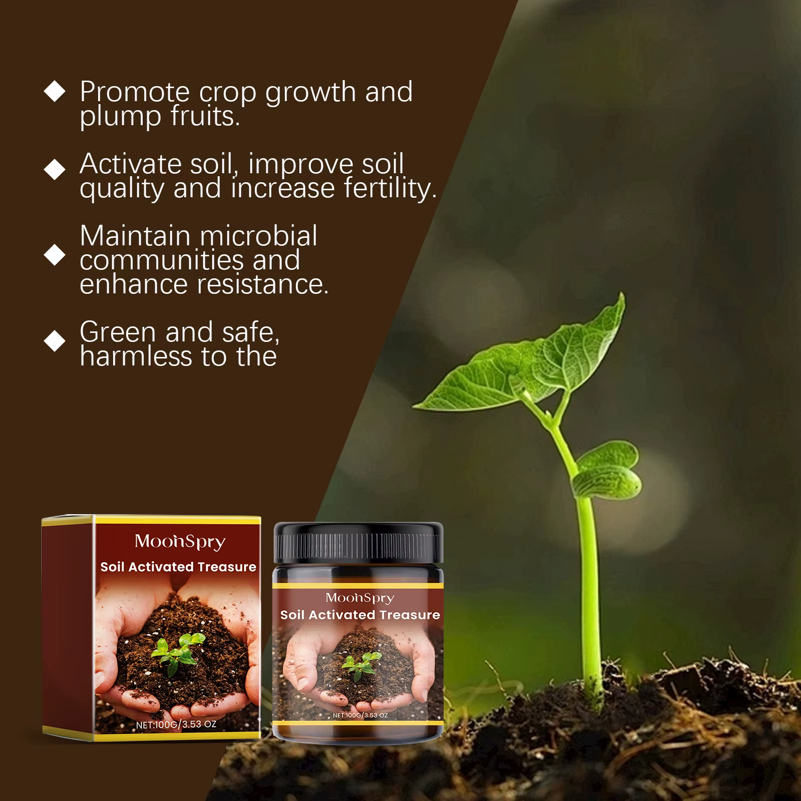 L'activateur de sol accélère efficacement le développement des plantes améliorant la structure du sol optimisez l'absorption des nutriments du sol