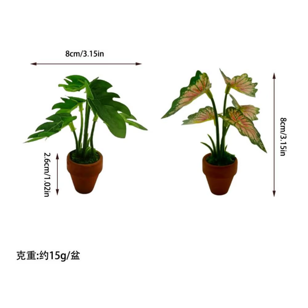 Plante miniature pour maison de poupée 1:12