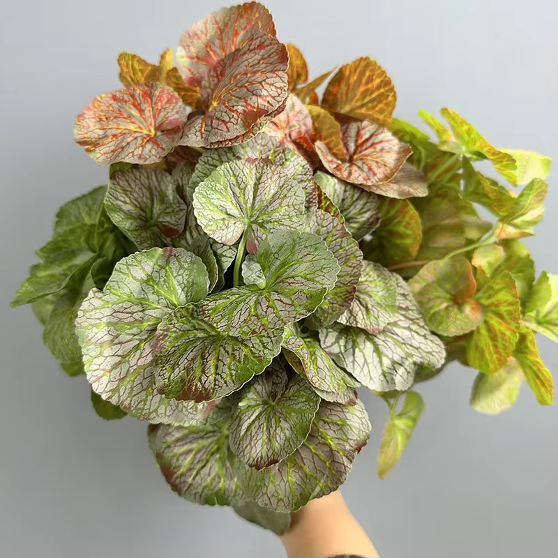 Feuilles de bégonia Orange artificielles