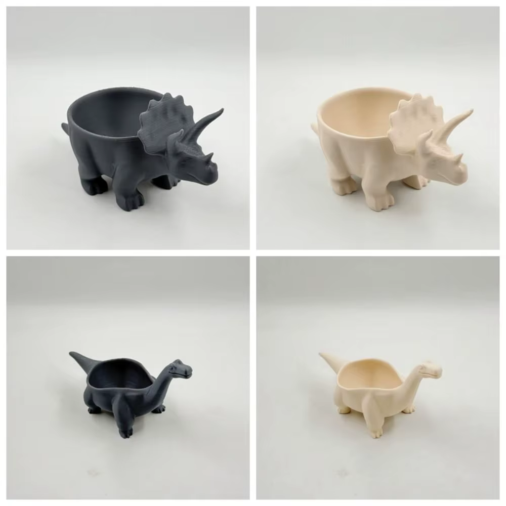Pot de fleurs dinosaure imprimé en 3D multifonctionnel