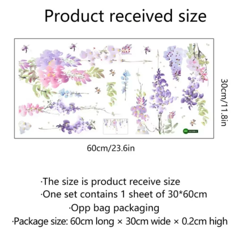 Autocollants muraux floraux plantes à fleurs