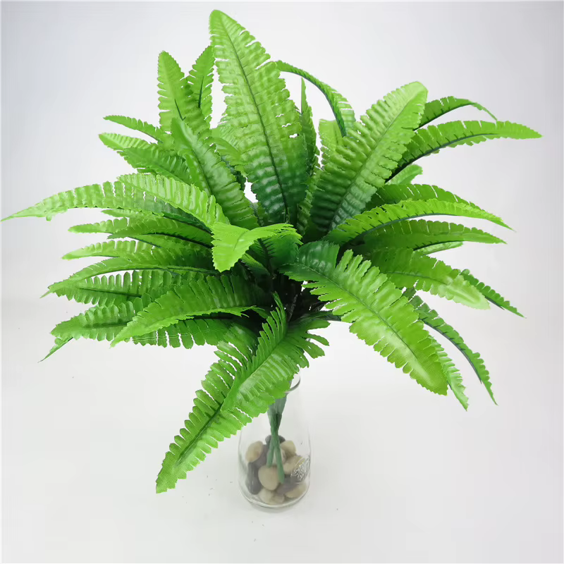 Plantes vertes artificielles en pot : herbe persane