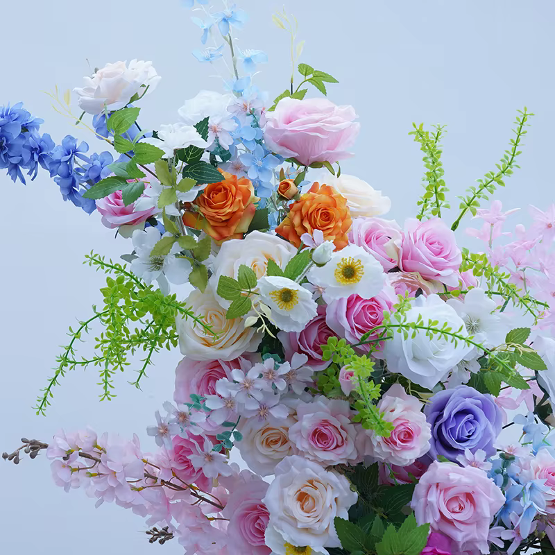 Arc en corne de Rose verte colorée romantique