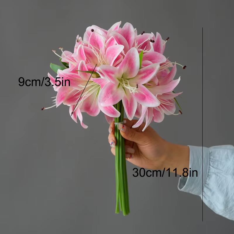 1 lot de 20 fleurs de lys artificielles bleues