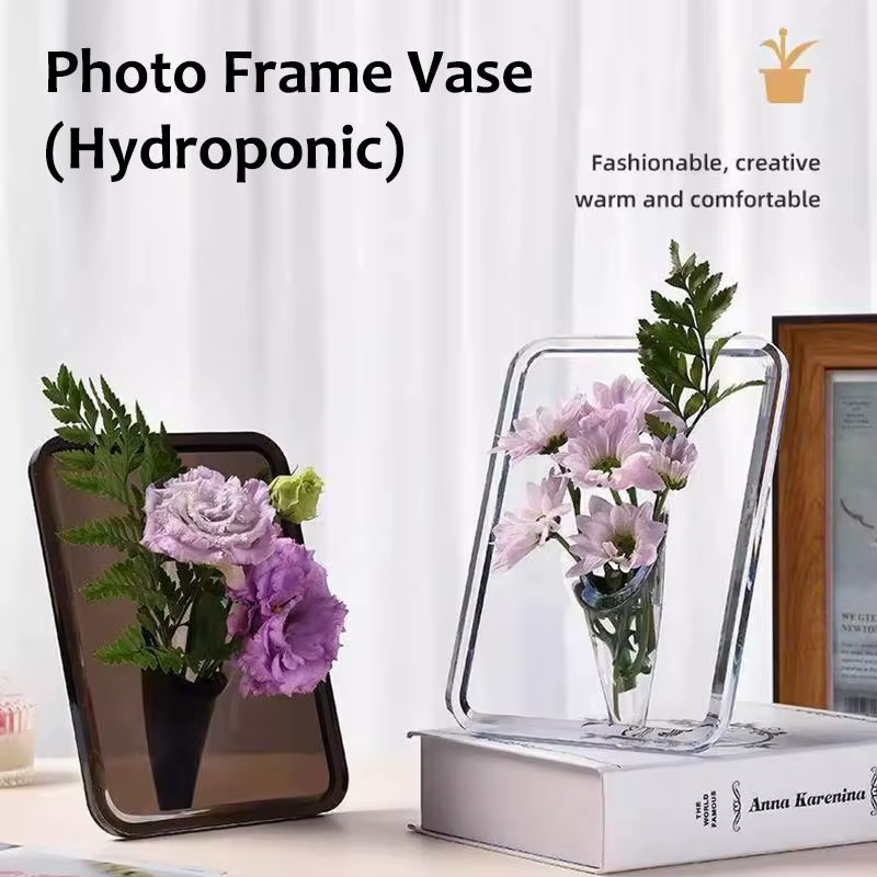 Vase à fleurs moderne en acrylique transparent