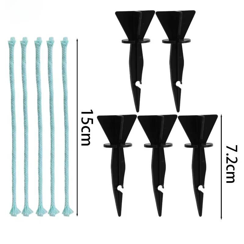 5/50 pièces – Kits d'arrosage automatique pour plantes d'intérieur avec pics absorbants et cordes en coton – Système