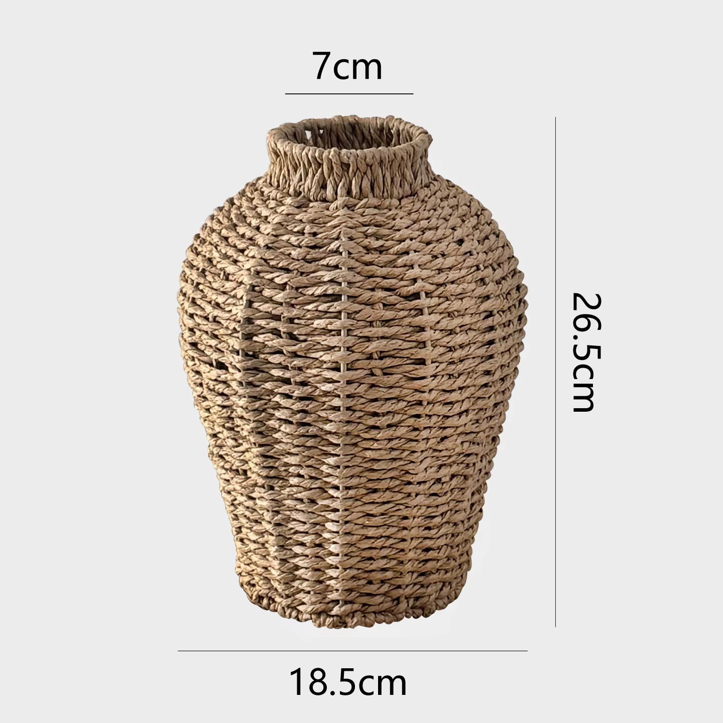 Vase tressé pour salon, décoration de bureau, fleurs séchées, dispositif décoratif créatif, conteneur d'arrangement floral artistique et personnalisé