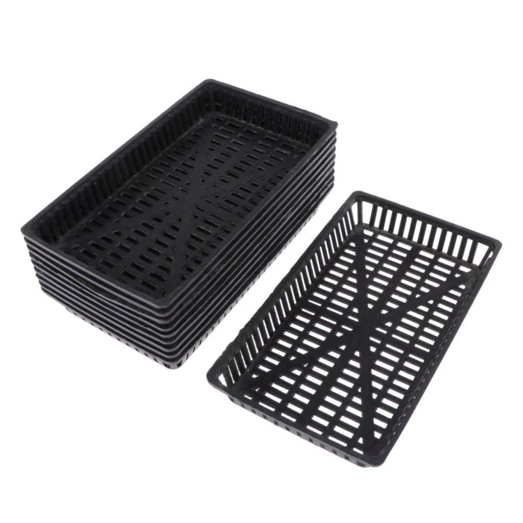 Panier de plantes aquatiques noires, 10 pièces, Pot de plantation d'étang