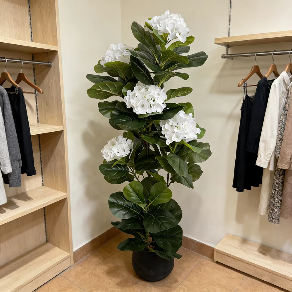 Arbre artificiel en figuier à feuilles de violon de 1