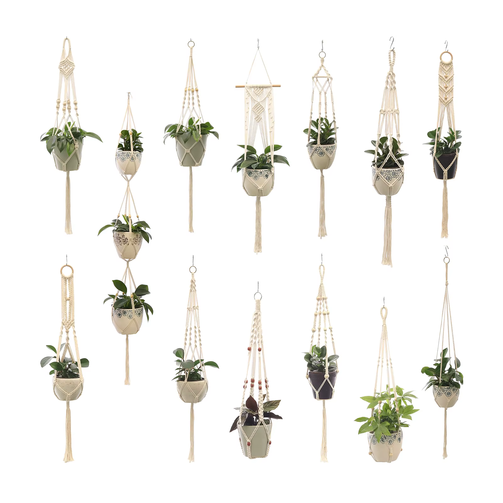 ConfronPlant-Cintre de plante en macramé fait à la main