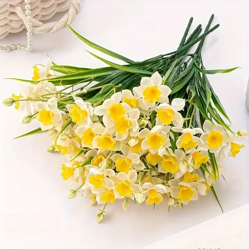 Fleurs de jonquille artificielles pour l'extérieur
