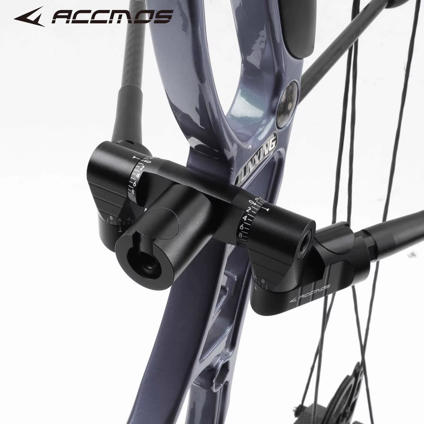 ACCMOS – barre en V double face en alliage d'aluminium, Angle réglable avec barre stabilisatrice d'équilibre, accessoire de tir à l'arc à montage à dégagement rapide