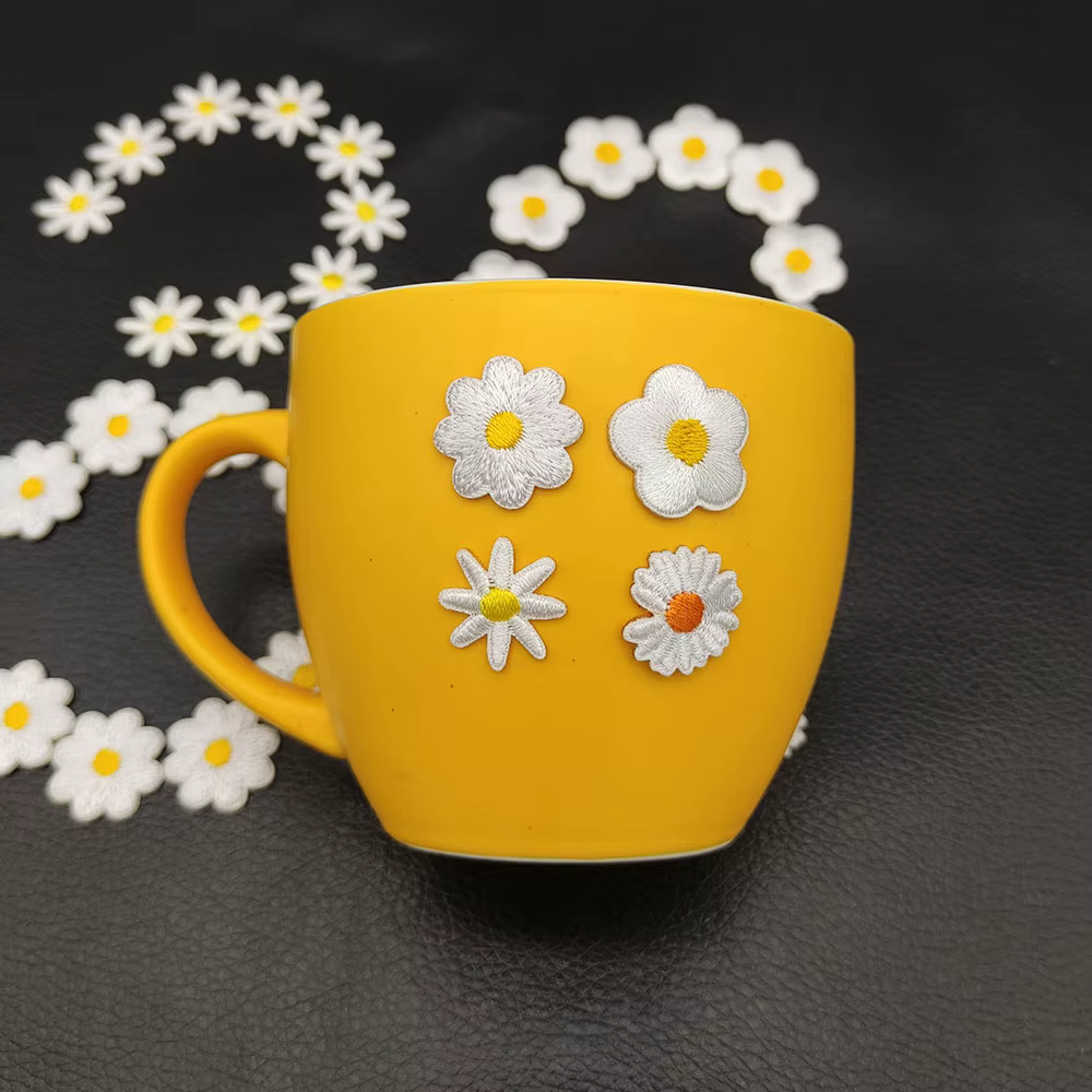 Lot de 10 Pièces de Patchs Brodés Détruire, Fleurs, Fer à Repasser