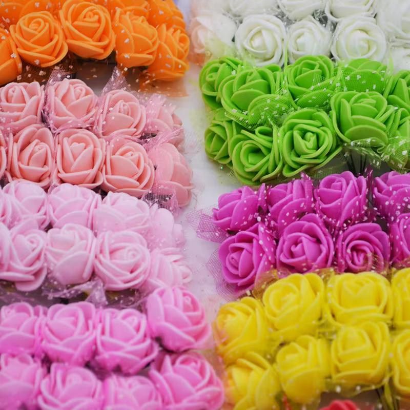 144 pièces mousse fleur artificielle multicolore mariage décor à la maison Scrapbooking