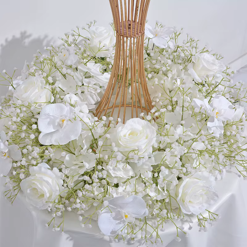 Guirlande de couronne verte série blanche
