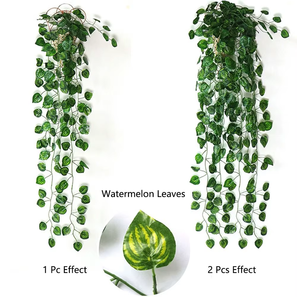 Décor à la maison vigne traînant verdure fausses feuilles plantes suspendues artificielles