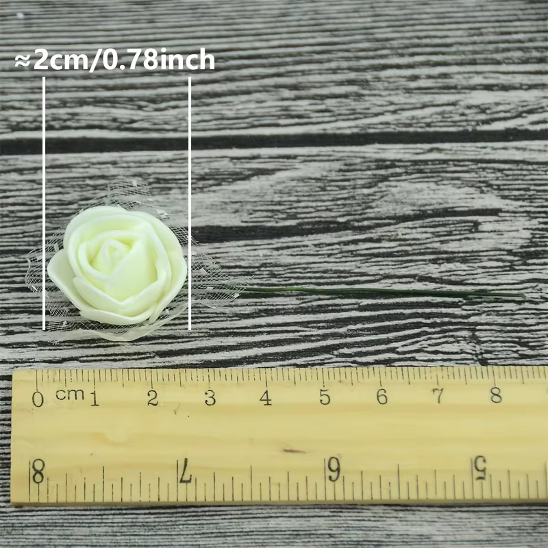 144 pièces/2 cm Mini dentelle Pe Rose mousse têtes de fleurs Bouquet pour mariage décoration de la maison Scrapbooking