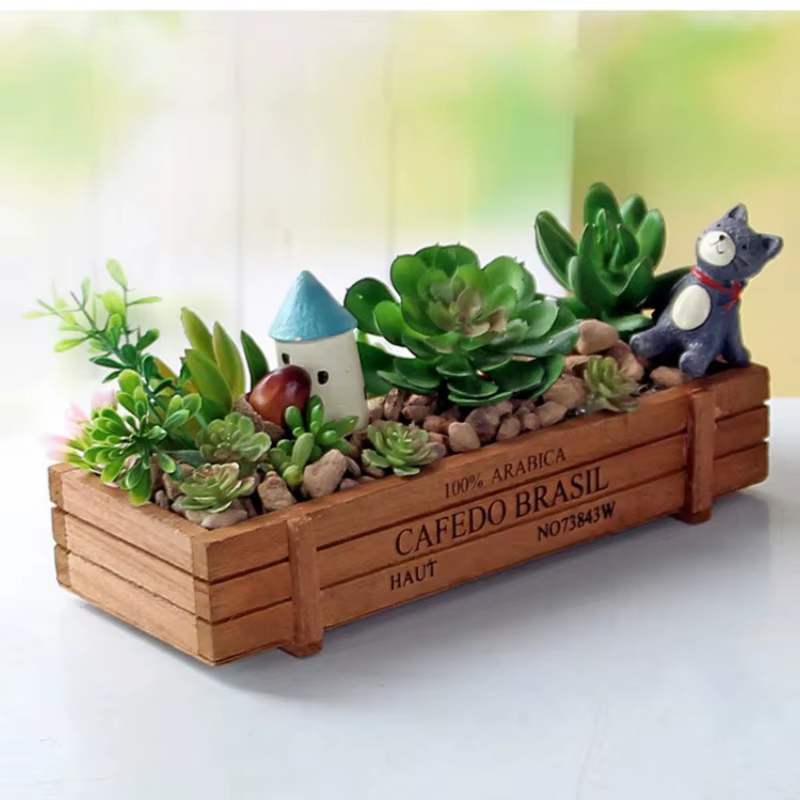 Pot de plantes de jardin rétro