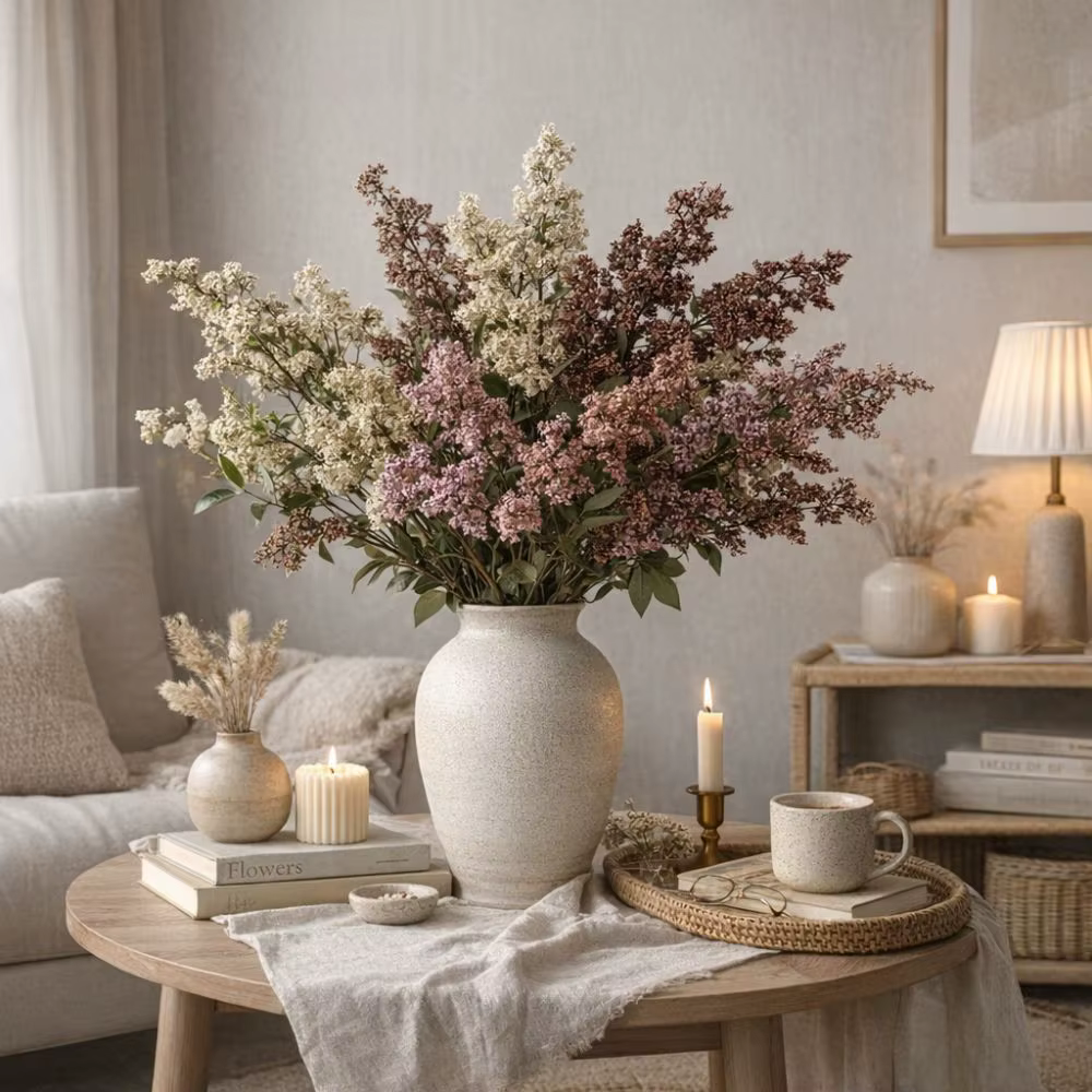 Branche de baies de Nandina artificielle en plastique