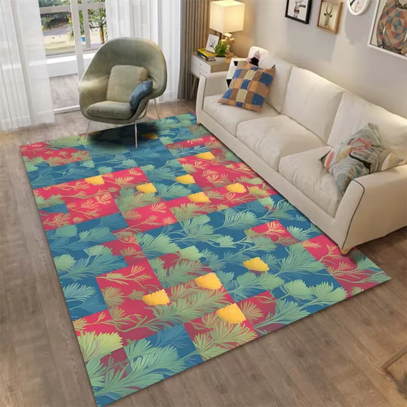Tapis de sol à motif de fleurs, décoration de porte, maison, salon