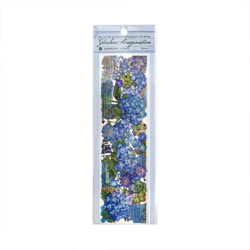 Autocollant décoratif avec fleurs et plantes