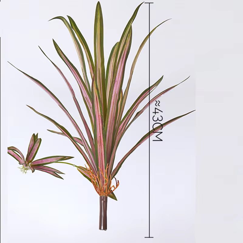 Lot de 5 plantes artificielles Chlorophytum Comosum roses