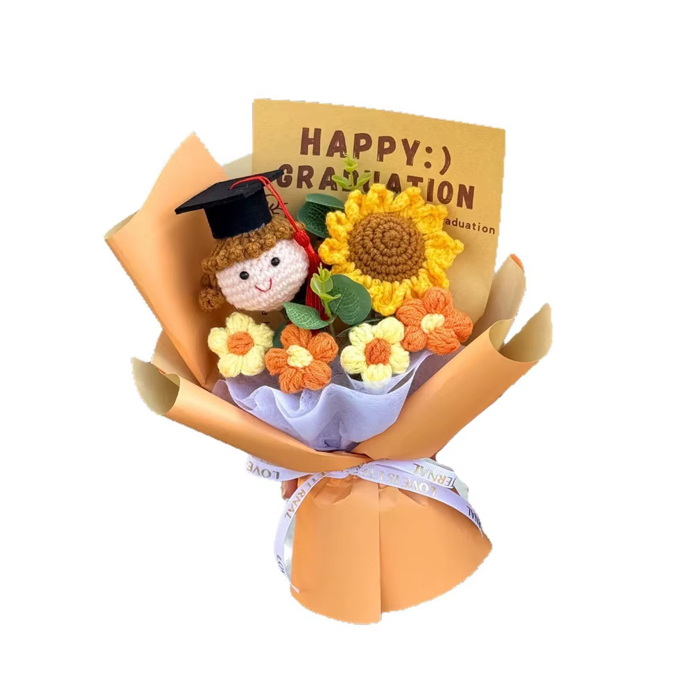 Fleurs au crochet, Bouquet de fleurs de remise de diplôme